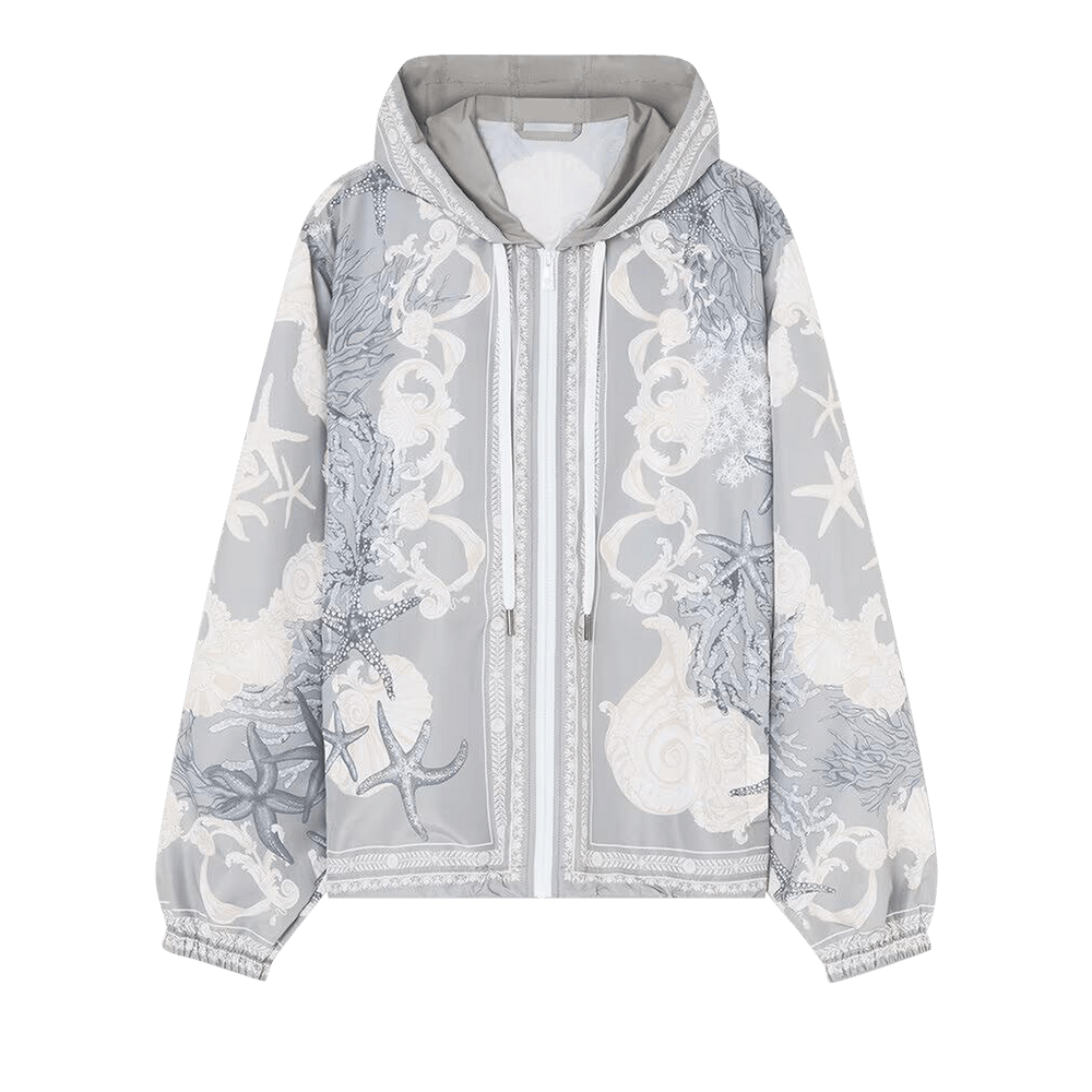 Buy Versace La Vacanza Print Blouson 'Concrete/Dusty Blue
