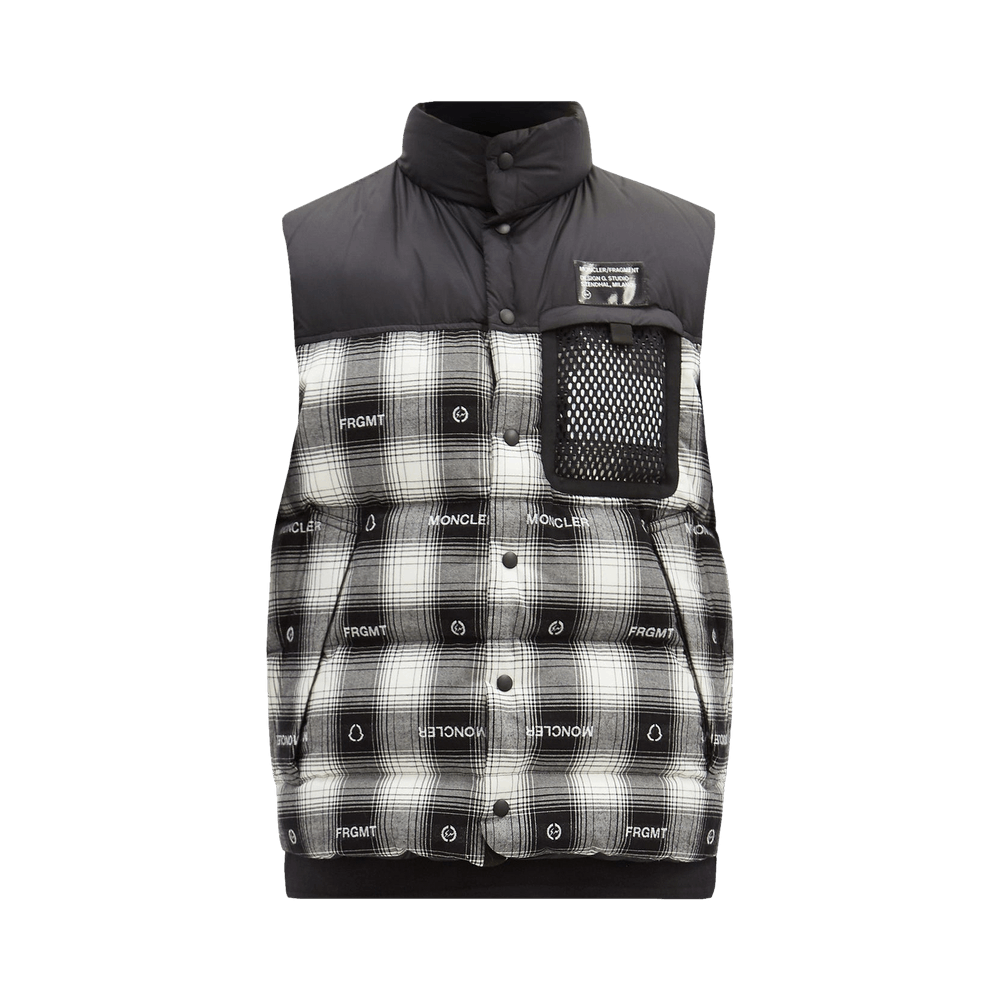 Buy Moncler Genius x Fragment Hiroshi Fujiwara Daxy Vest Black White Checkered F209U 1A502 10 54ALE 990 GOAT