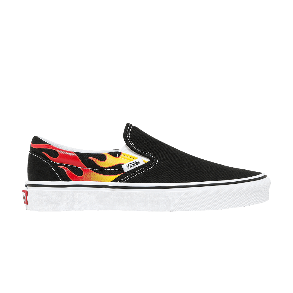Black flame vans slip on hot sale