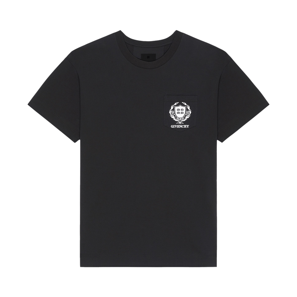 Buy Givenchy Crest Logo T-Shirt 'Black' - BM71J83YL0 001 | GOAT