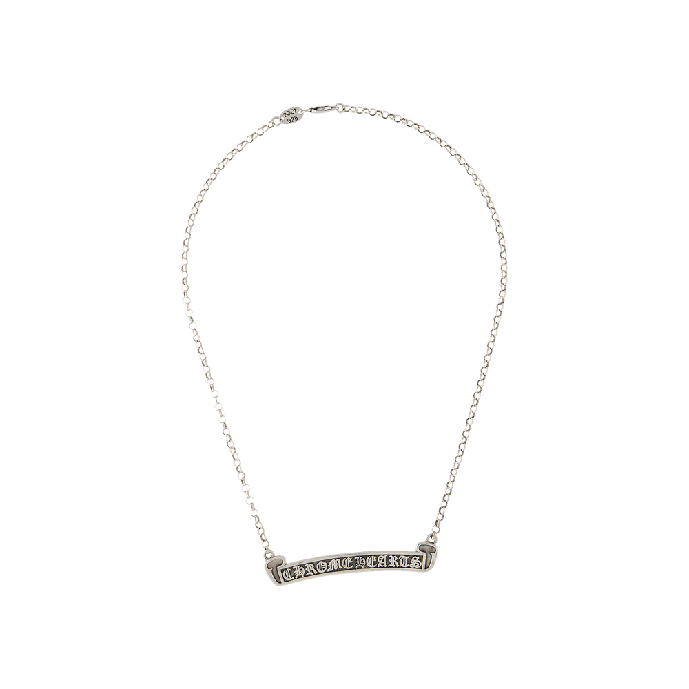 Buy Chrome Hearts Scroll Label Chain Necklace 'Silver' - 1383