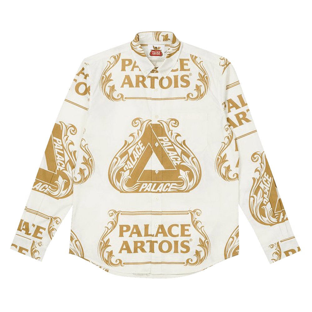 Buy Palace x Stella Artois Oxford Shirt 'White/Gold' - P20STSHT001
