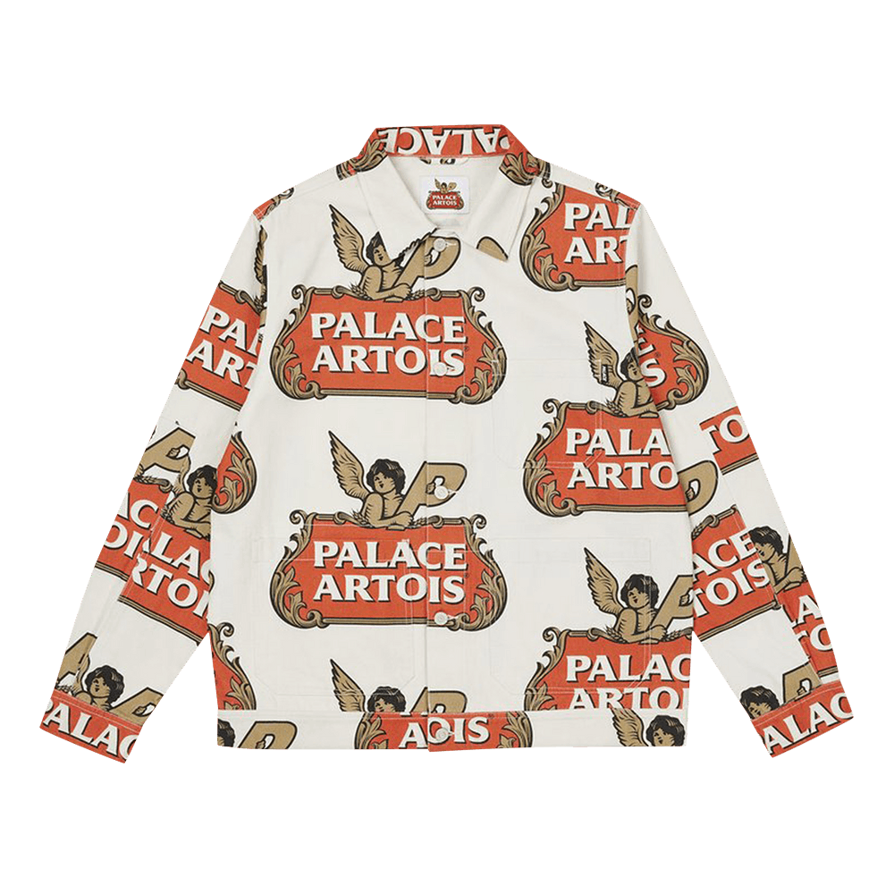 ジャケット・アウター PALACE STELLA ARTOIS CHORE JACKET Buy Palace x Stella Artois Chore Coat 'White/Red/Gold