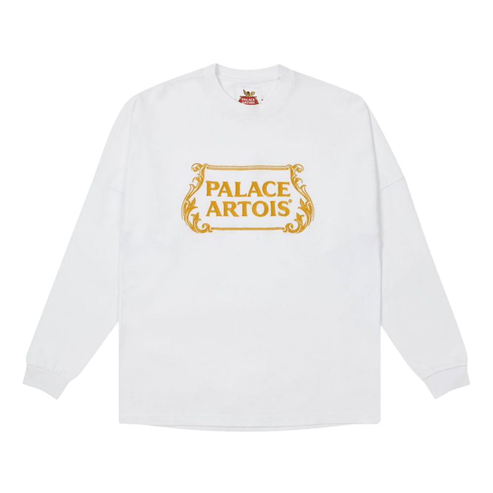 【まとめ買い】 Palace Buy x 'White Long-Sleeve Shoulder Drop Artois Stella トップス