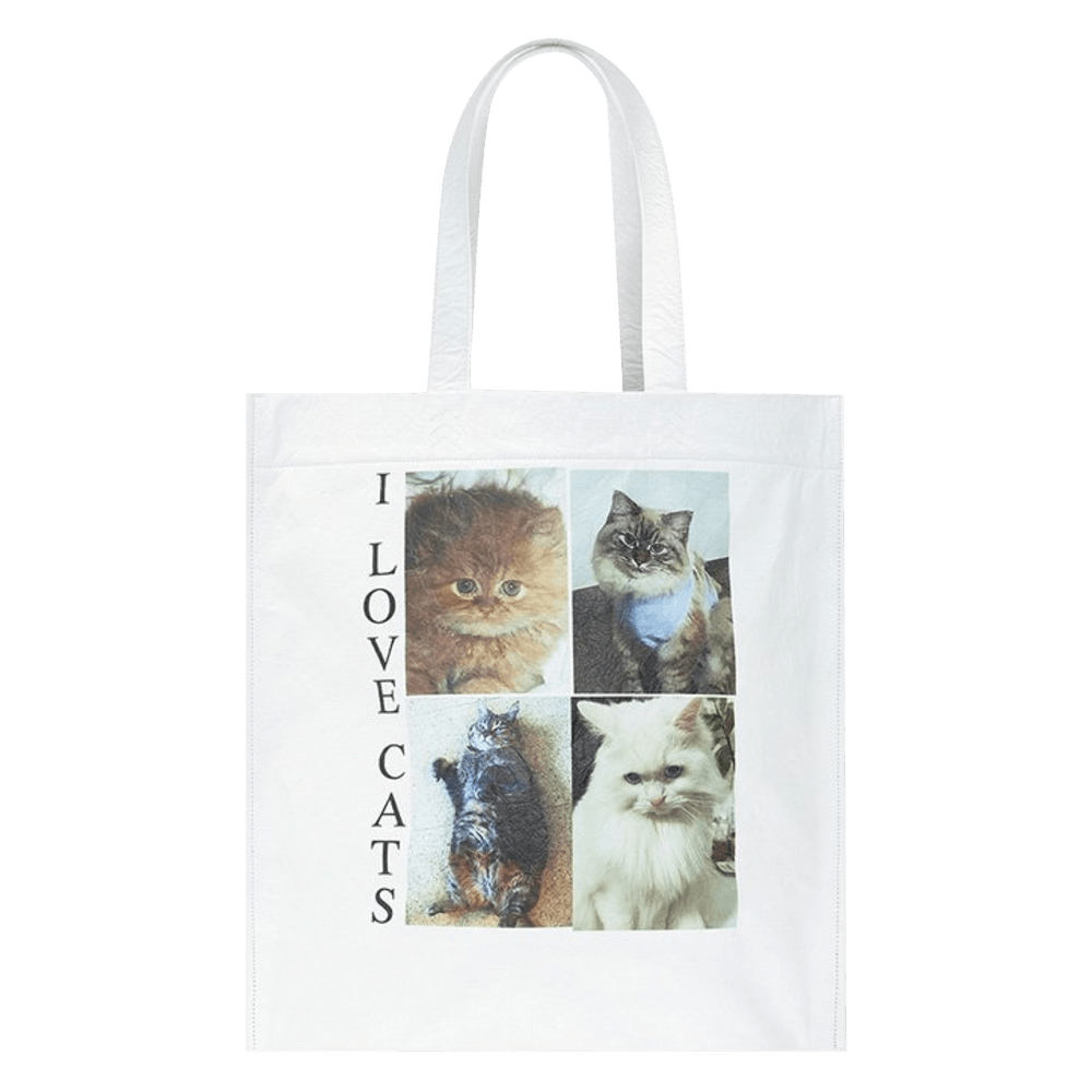 Buy Balenciaga I Love Cats Shopper Bag 'White' - 508454