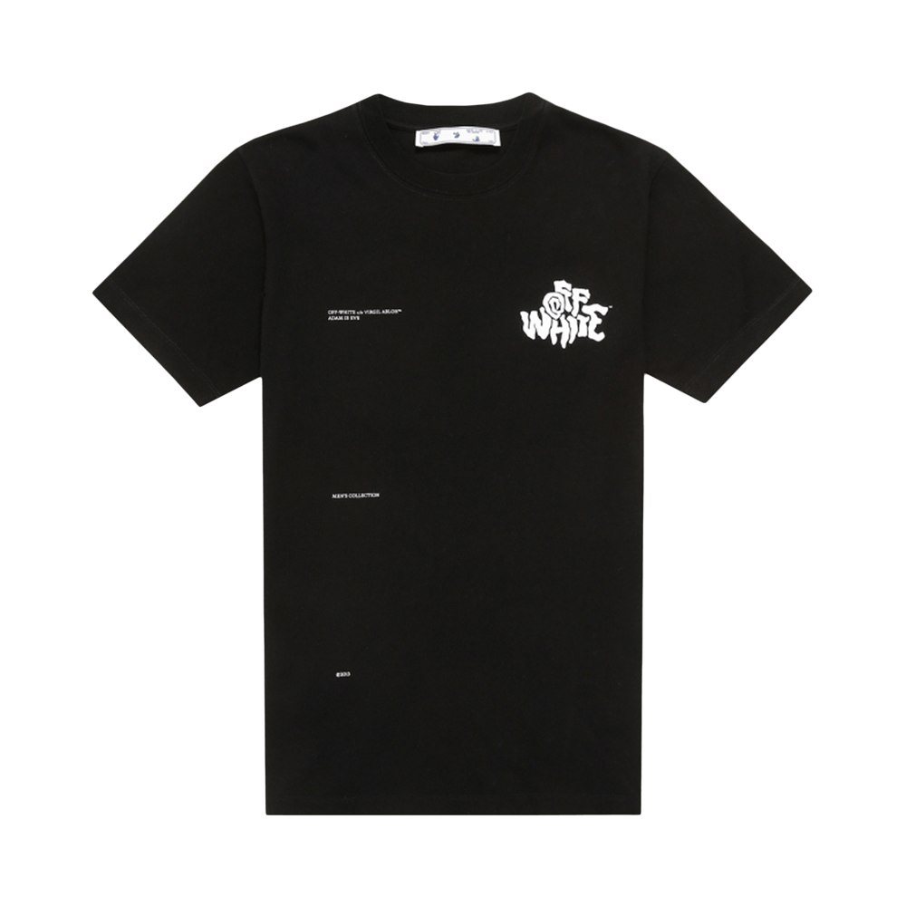 Buy Off-White Off Blur Logo Slim Tee 'Black/White