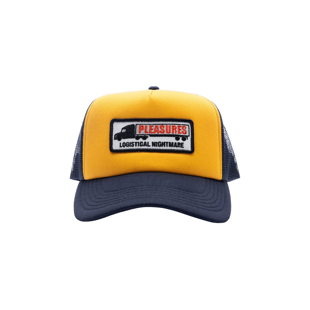 Buy Pleasures Nightmare Trucker 'Navy/Yellow' - P24SU064