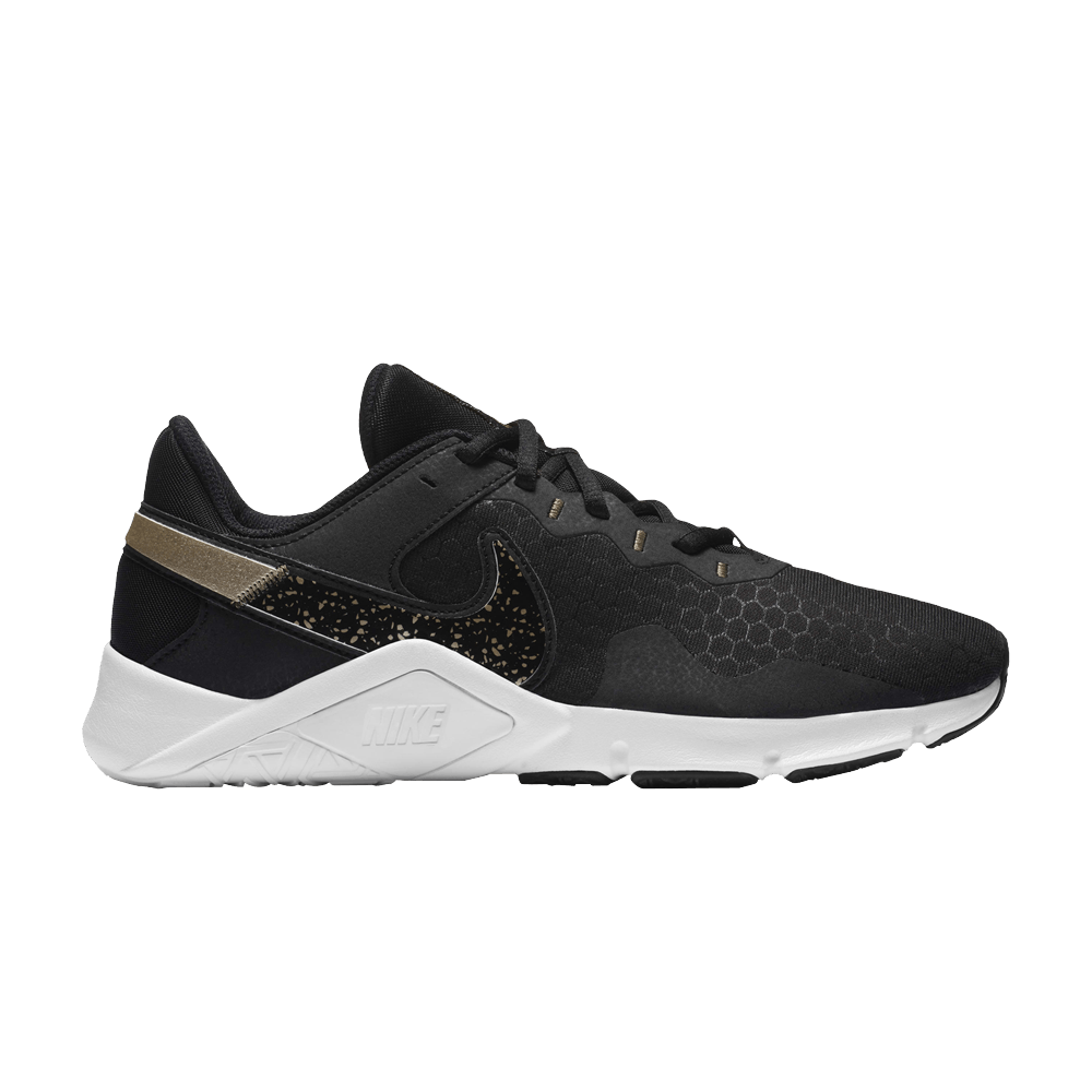 Wmns Legend Essential 2 Premium 'black Metallic Gold Grain'