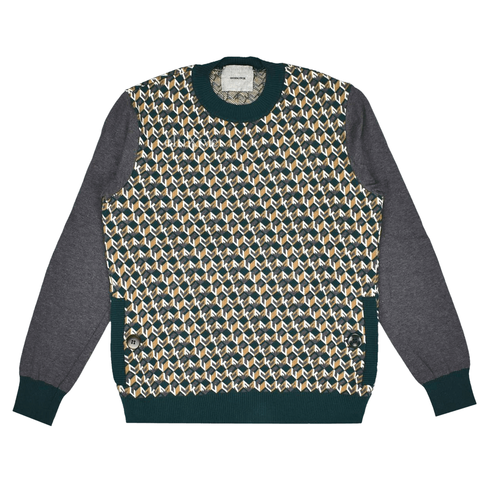 Buy Undercover Fuck Jacquard Knit Sweater 'Dark Green