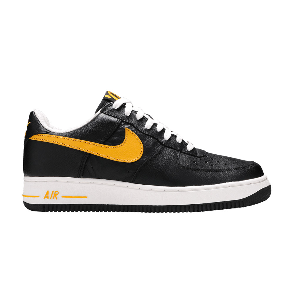 Black air force with yellow swoosh sale