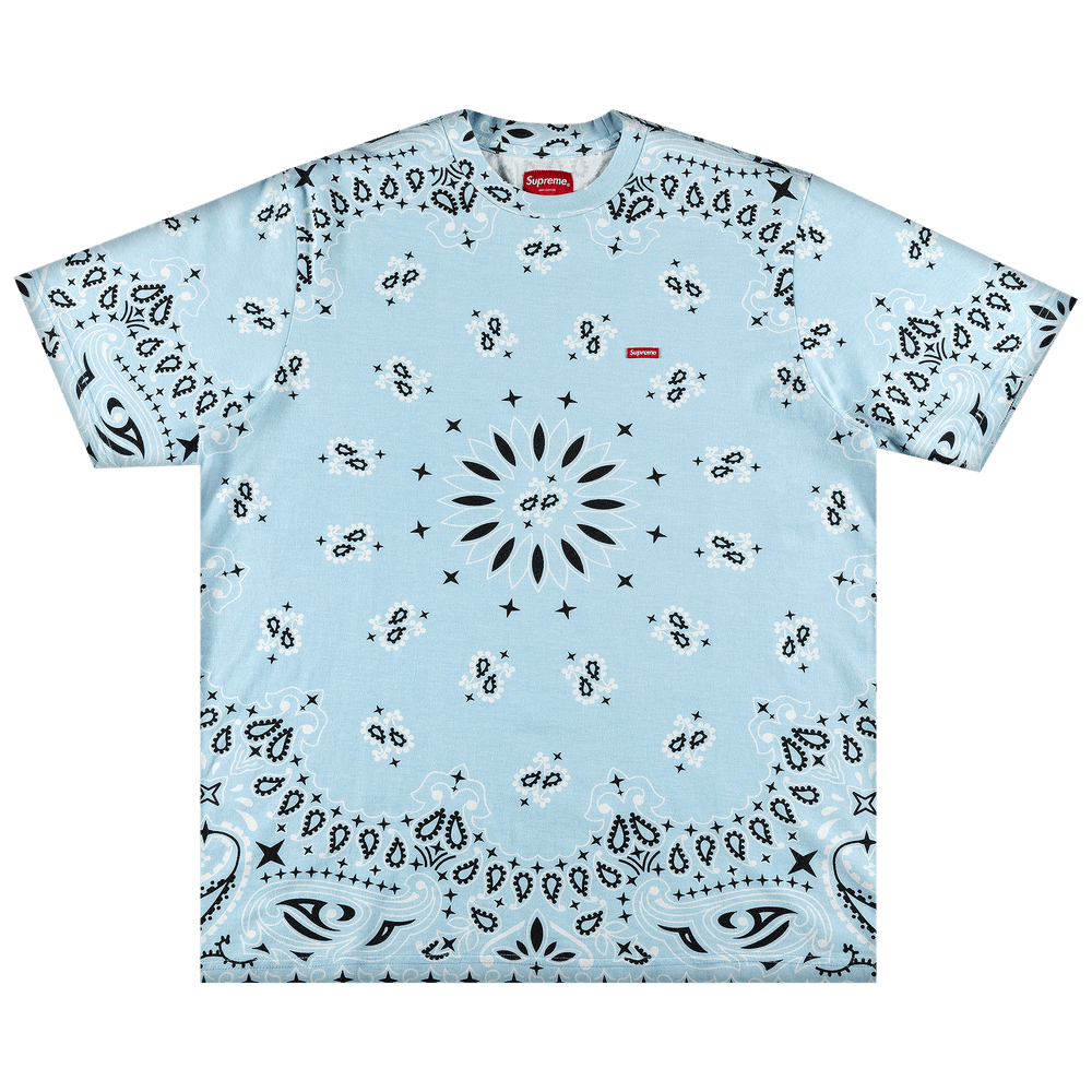 Buy Supreme Small Box Tee 'Light Blue Bandana' - SS21KN3