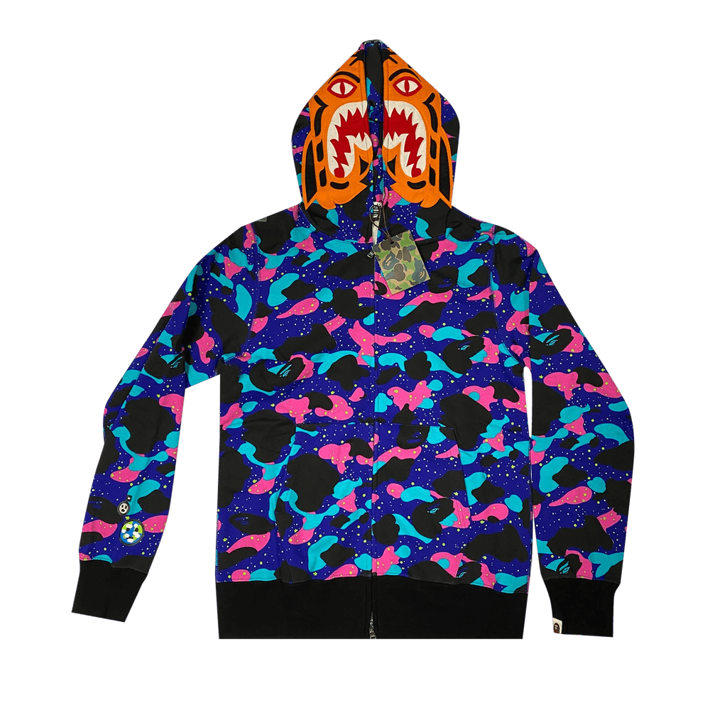 A BATHING APE® × KID CUDI BAPE x Kid Cudi Shark Hoodie Tee Black/Red Men's - US
