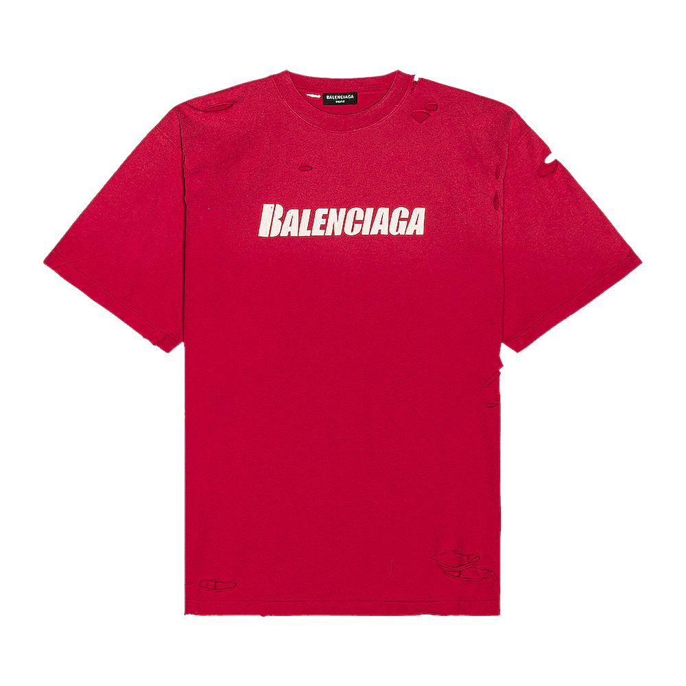 Buy Balenciaga Boxy T-Shirt 'Raspberry/White' - 651795 TKVB8