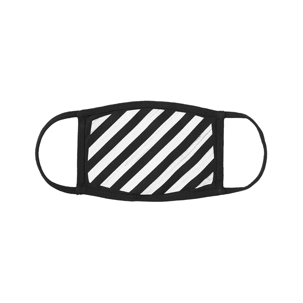 Buy Off-White Diagonal Face Mask 'Black/White