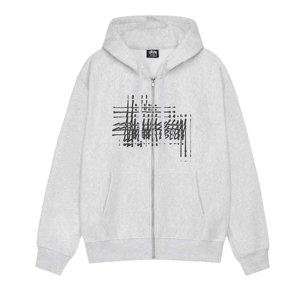 ★24SS 大人気★STUSSY REFRACTED ZIP HOODIE Stussy Refracted Zip Hoodie Black Men's - SS24 - US