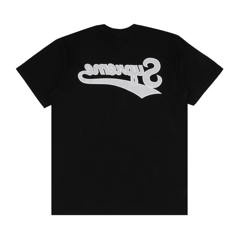 Backwards supreme logo hoodie top