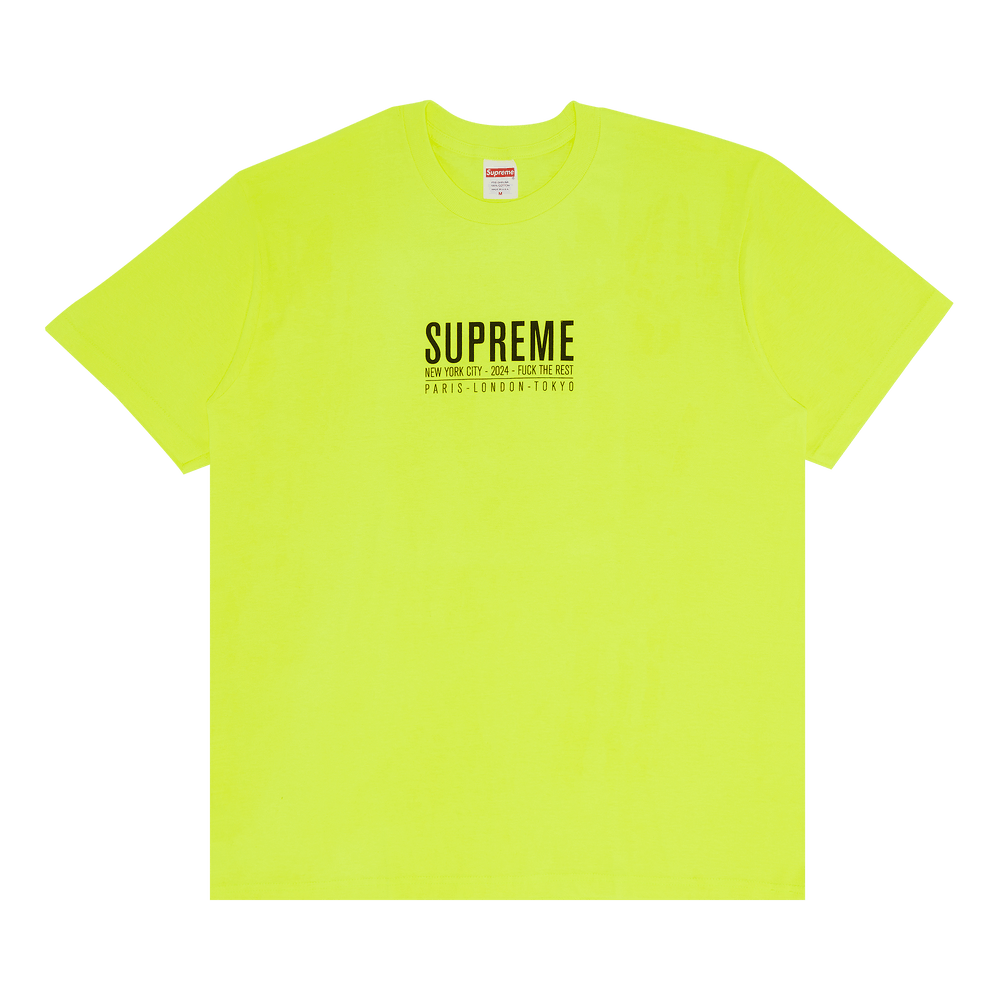 Buy Supreme Paris Tee 'Fluorescent Yellow' - SS24T46 FLUORESCENT YELLOW |  GOAT