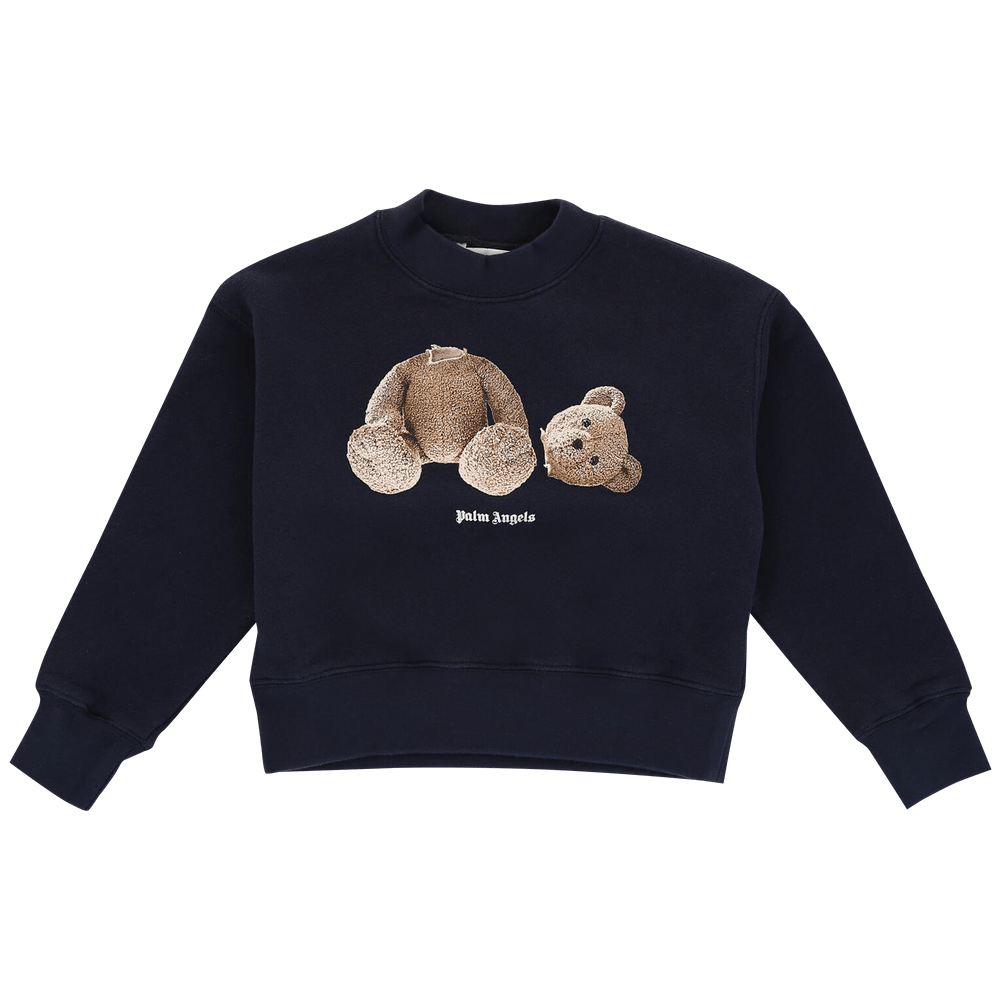 ★Palm Angels★ Bear Destructed Sweatshirt Beige PMBA070S23F Palm Angels】 Bear Destructed Sweatshirt（Palm Angels