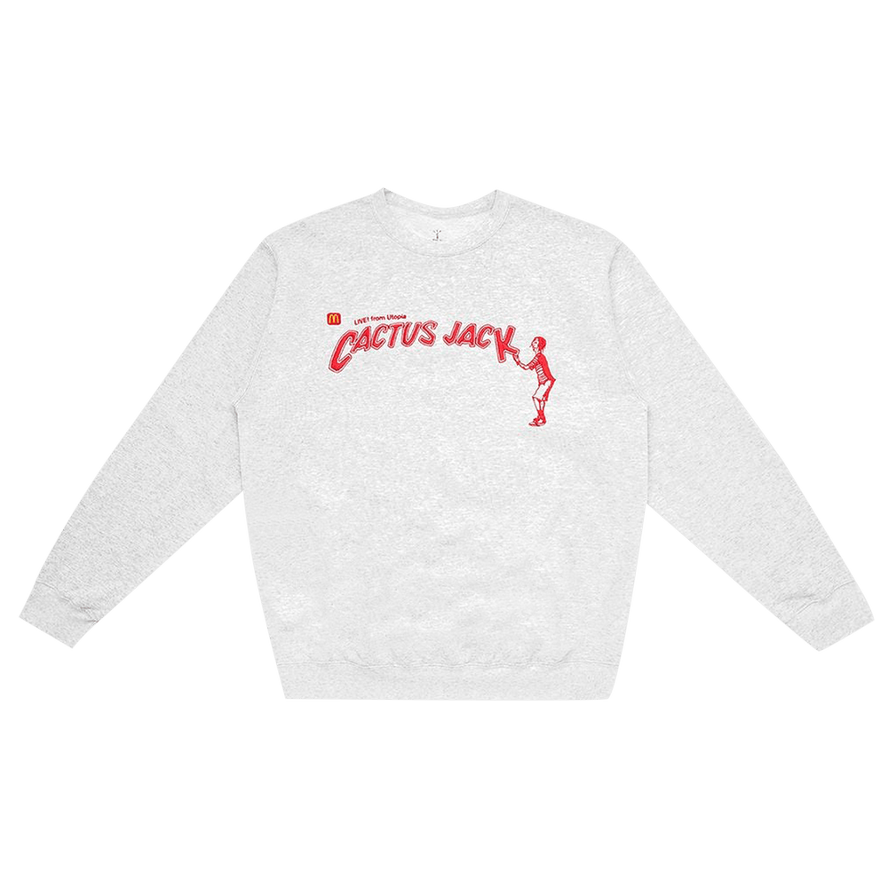 人気話題コラボ Travis Scott McDonald Spelling Crewneck White Buy Cactus Jack by Travis Scott x McDonald's Spelling