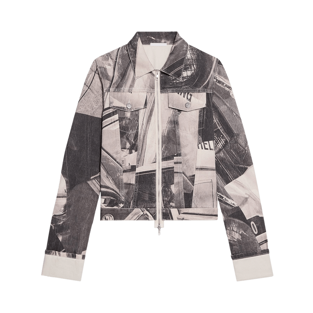 Buy Helmut Lang Zip Up Trucker Printed Denim Jacket Multicolor O01DM102 AOP MULT GOAT CA