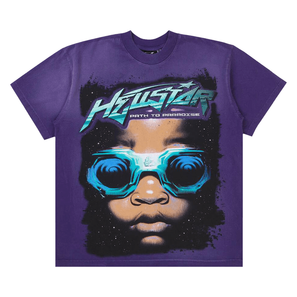 Buy Hellstar Goggle Tee 'Purple' - 9357 1FW230103GT PURP | GOAT