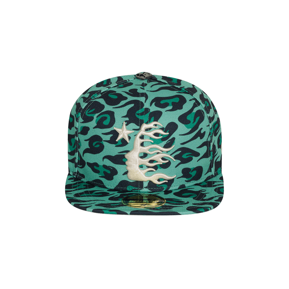 Buy Hellstar Cheetah Print Fitted Hat 'Green' - HS01HAT001