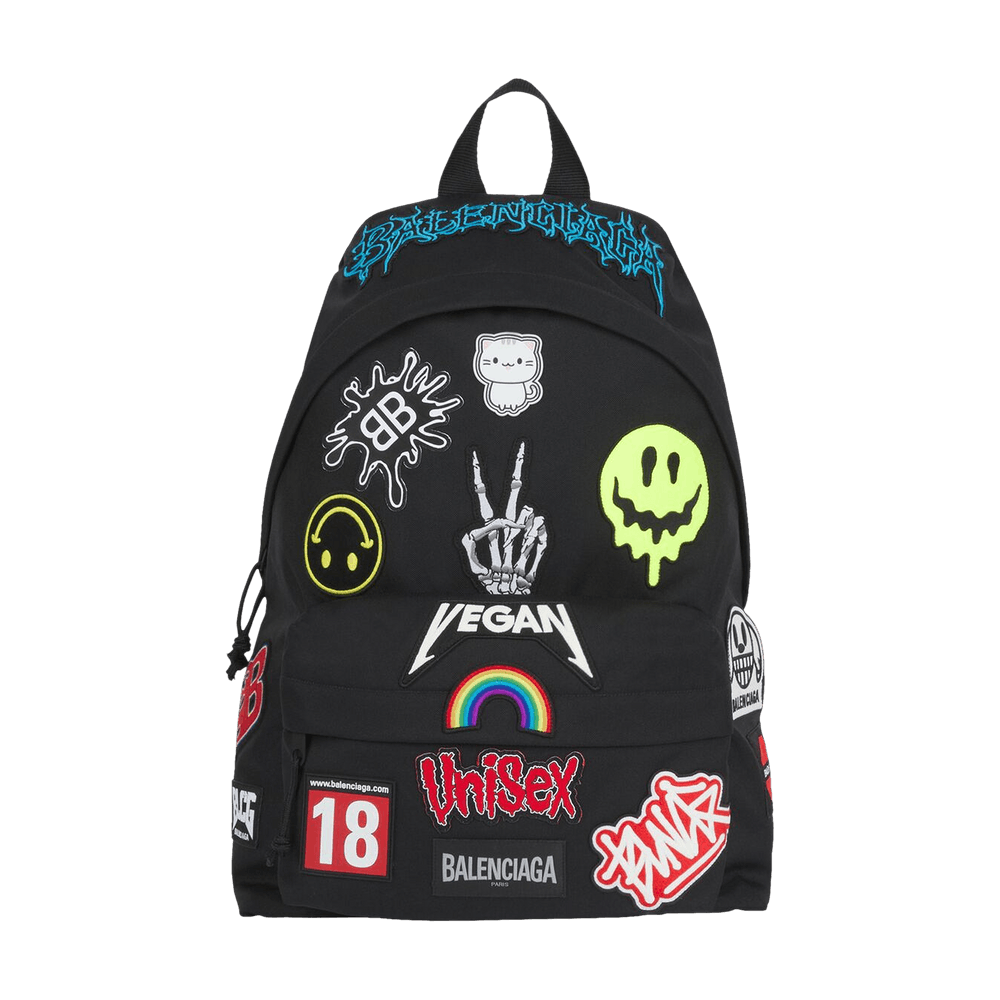 Buy Balenciaga Explorer Backpack With Gamer Patches 'Black