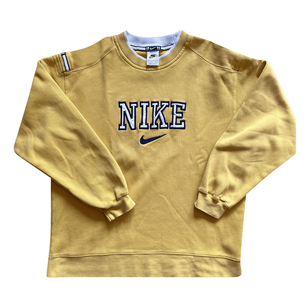 yellow vintage nike sweatshirt