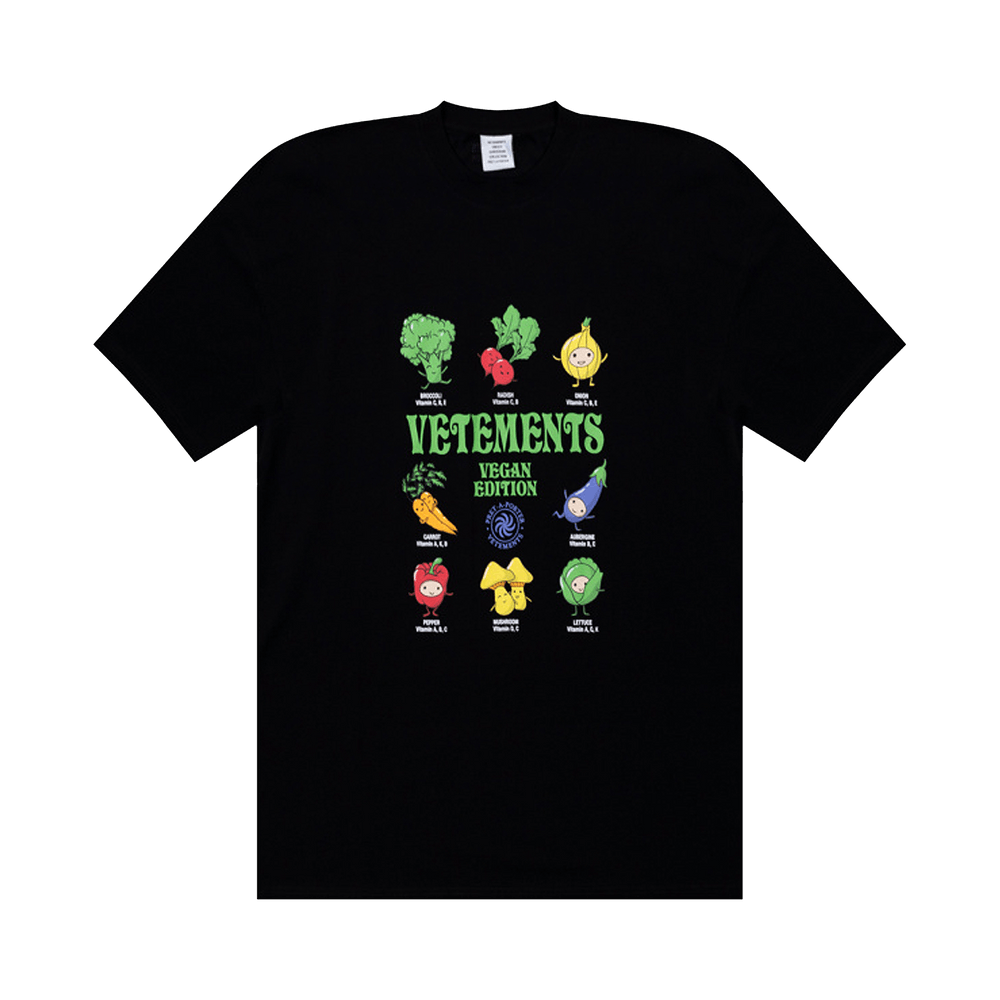 Buy Vetements Vegan Logo T-Shirt 'Black' - UA52TR380B BLAC