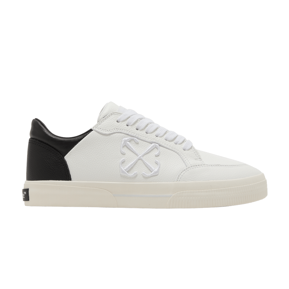 スニーカー Off-White OMIA293S24LEA001 NEW LOW VULCANIZED CALF Sneakers Off White New Low Vulcanized 'White Black' - Off White