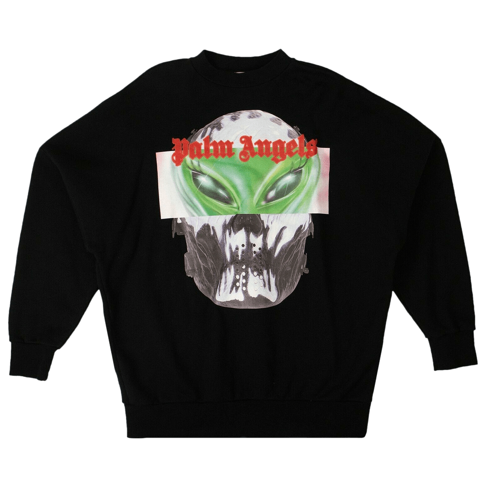Buy Palm Angels Alien Graphic Crewneck Sweatshirt Black PMBA021E194410101088 GOAT