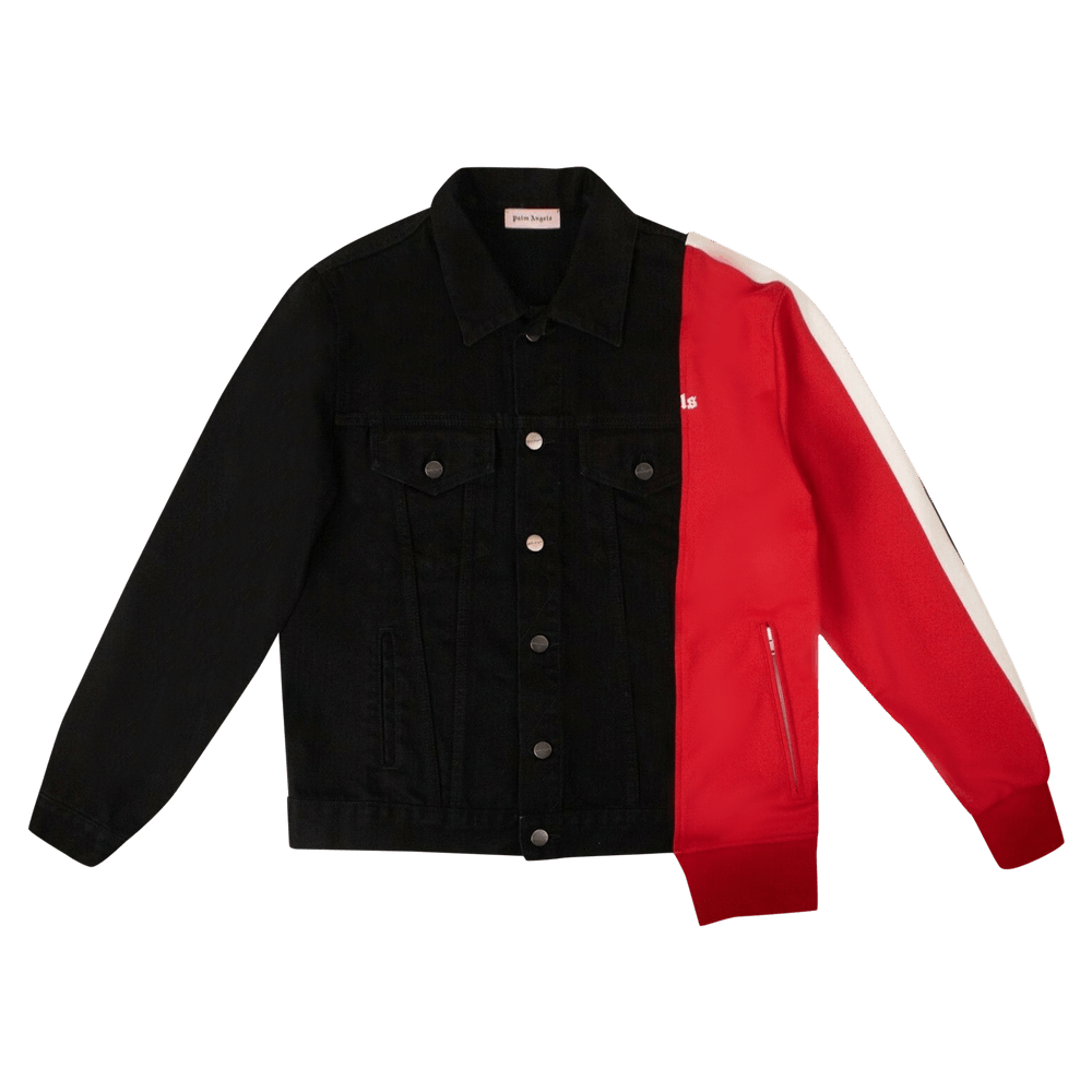 Buy Palm Angels Denim Hybrid Jacket 'Black/Red