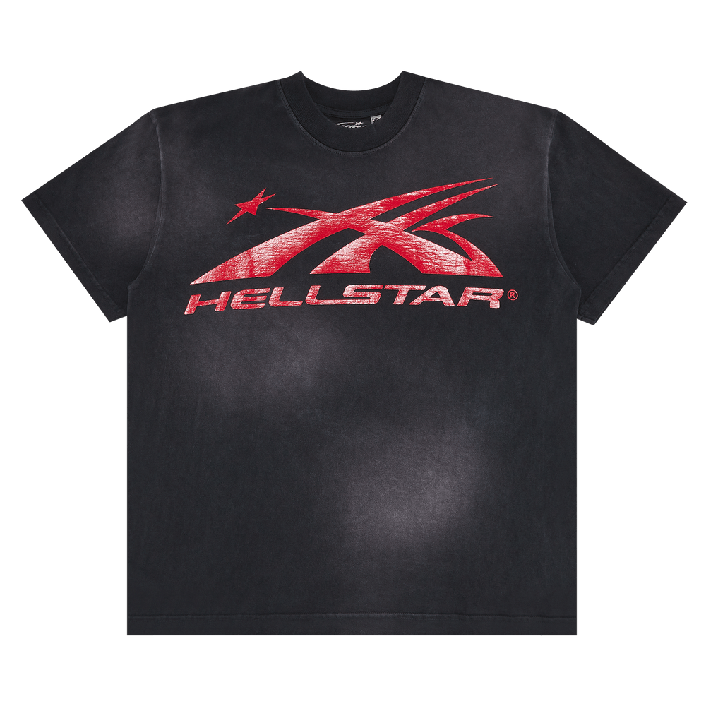 Buy Hellstar Gel Sport Logo T-Shirt 'Black/Red' - 9357