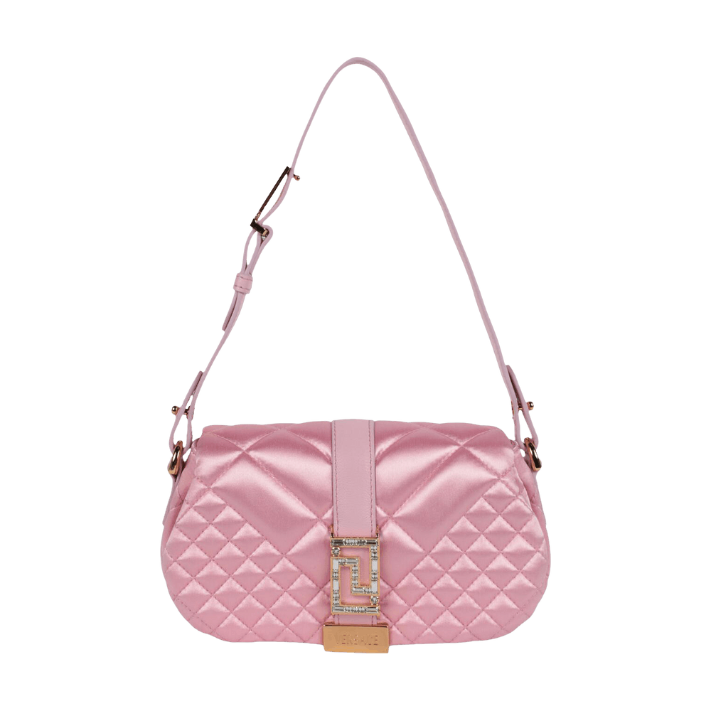 Buy Versace Greca Goddess Quilted Satin Shoulder Bag 'Pale