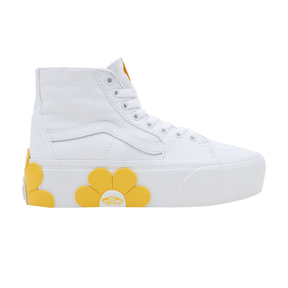 Vans Sk8-Hi Tapered Stackform White Yellow Flower