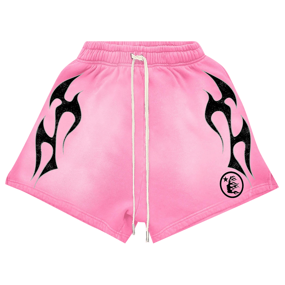 Buy Hellstar Flame Shorts 'Pink/Black' - 9357 1FW230202FS PINK | GOAT