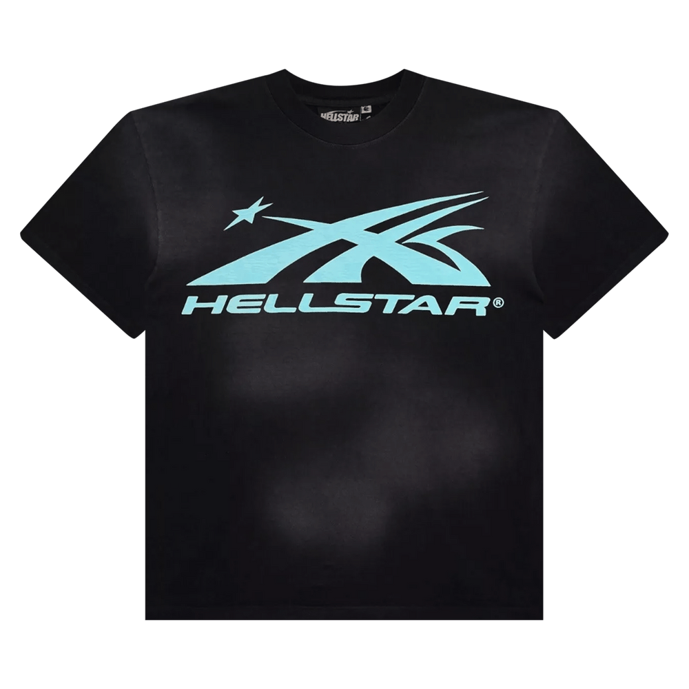 Buy Hellstar Classic Tee 'Black/Aqua Blue' - 9357 1SS240103CT BLAB