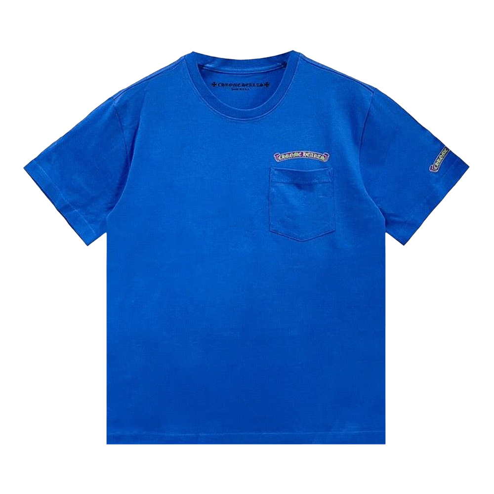 Size l Chrome Hearts Scroll Label Pocket T-Shirt 'Blue/Purple'