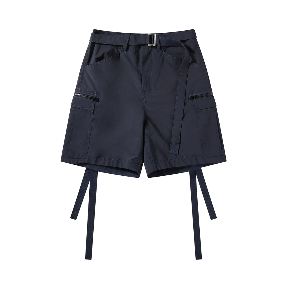 Buy Sacai Matte Taffeta Shorts 'Navy' - 24 03361M 201 | GOAT AU