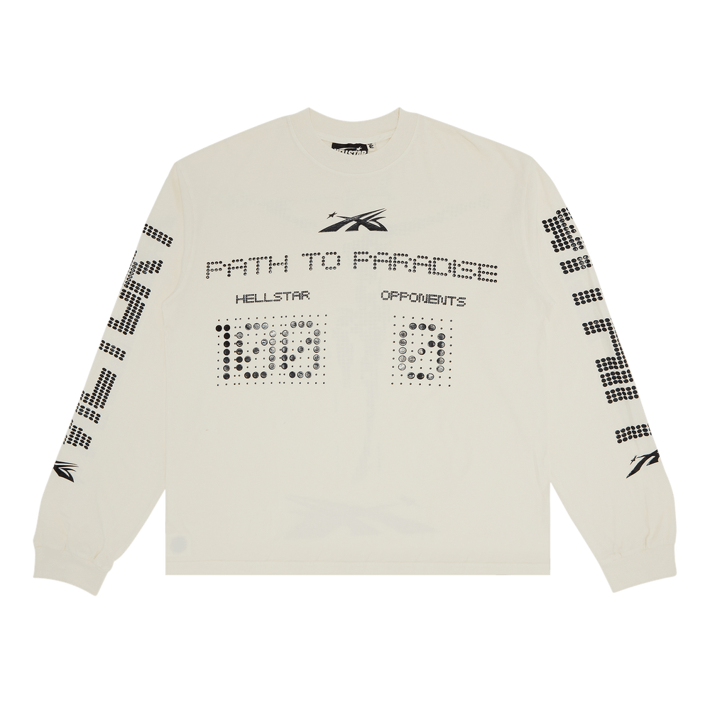 Buy Hellstar Scoreboard Long-Sleeve T-Shirt 'White' - H8 8H