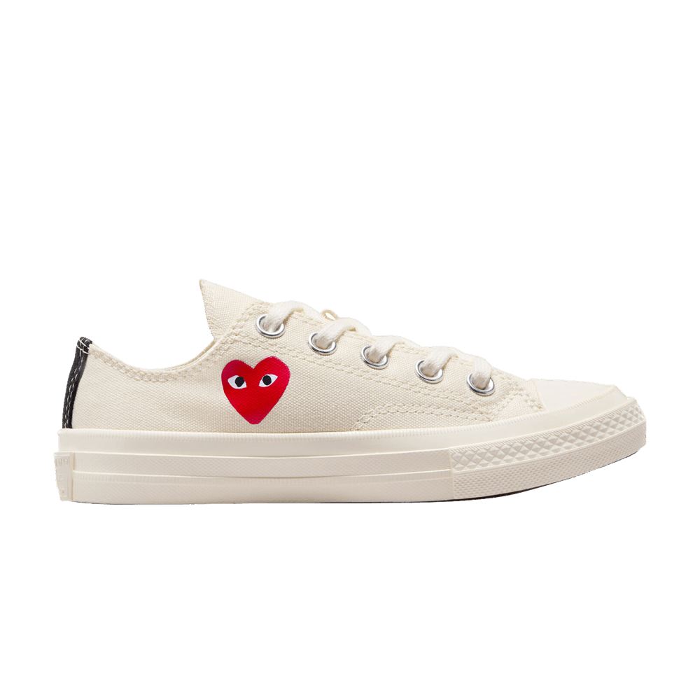 Comme des Garçons PLAY x Converse Chuck 70 Low PS Single Heart - Milk