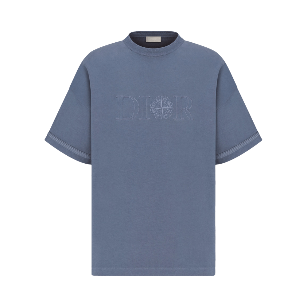 Buy Dior x Stone Island T-Shirt 'Blue' - 493J638A0554 C888
