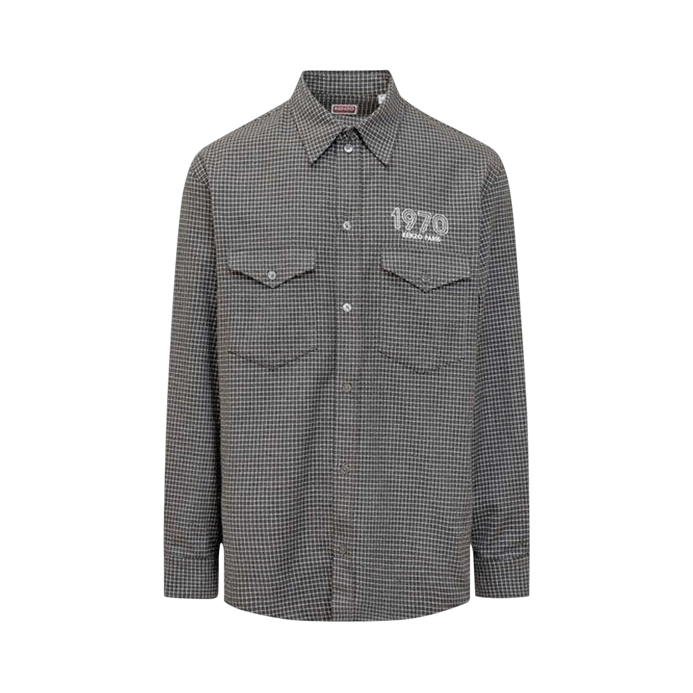 大人気新品  1970 Archive Kenzo Buy Military Grey 'Stone Shirt パーツ