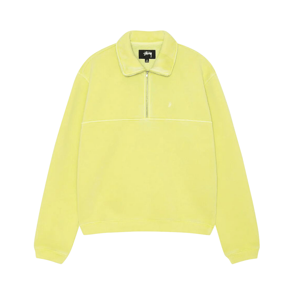 Buy Stussy Fleece Zip Mock Neck Sweater 'Lime' - 118539 LIME Buy Stussy Fleece Zip Mock Neck Sweater 'Lime' - 118539 LIME
