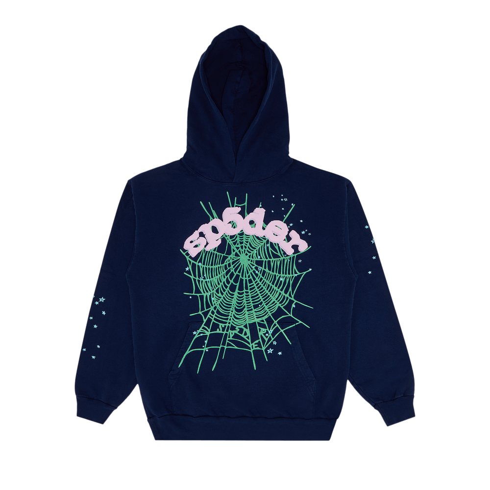 Buy Sp5der OG Web Hoodie 'Navy' - 2406 1SS240106OWH NAVY | GOAT CA