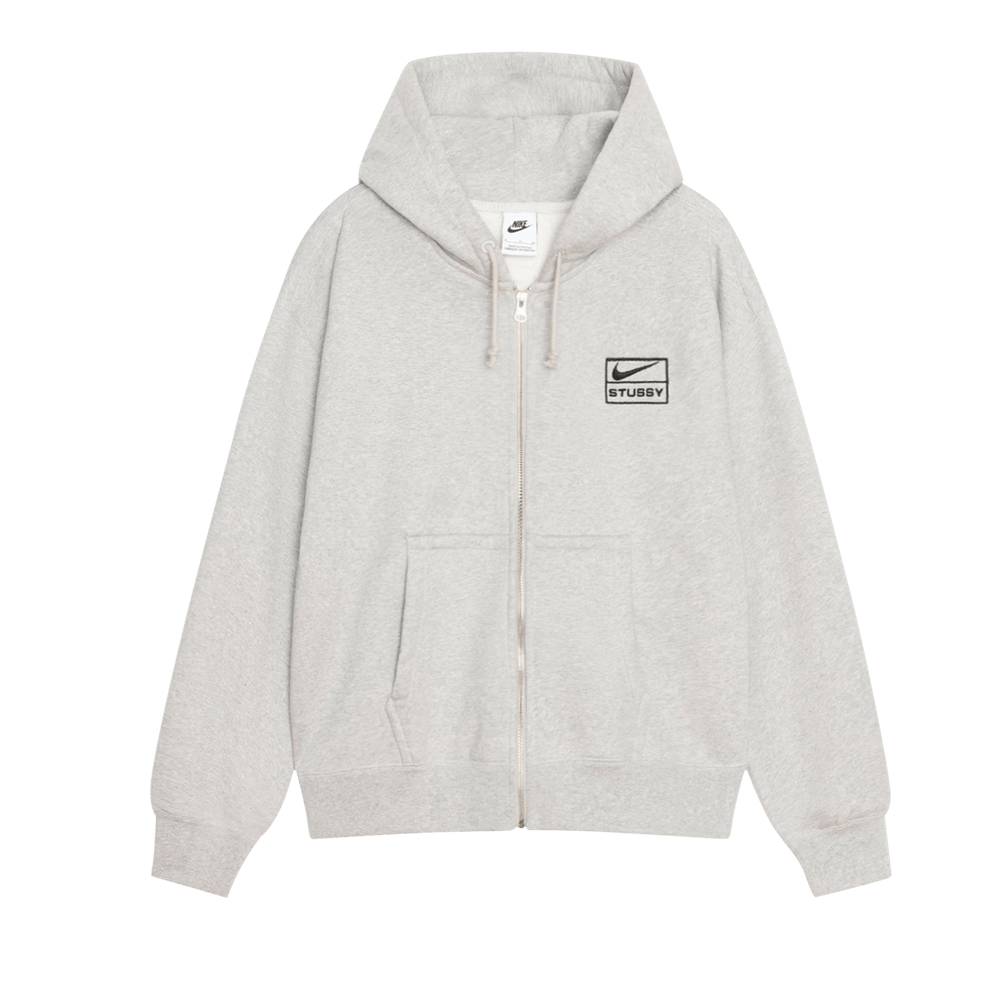 Buy Nike x Stussy Stone Washed Fleece Zip Hoodie 'Grey