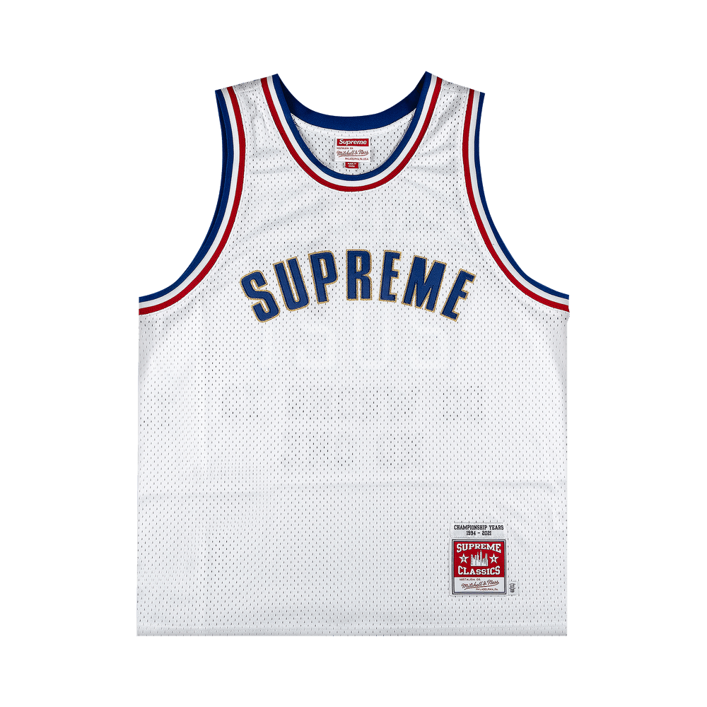Size xl Supreme x Mitchell And Ness Basketball Jersey White
