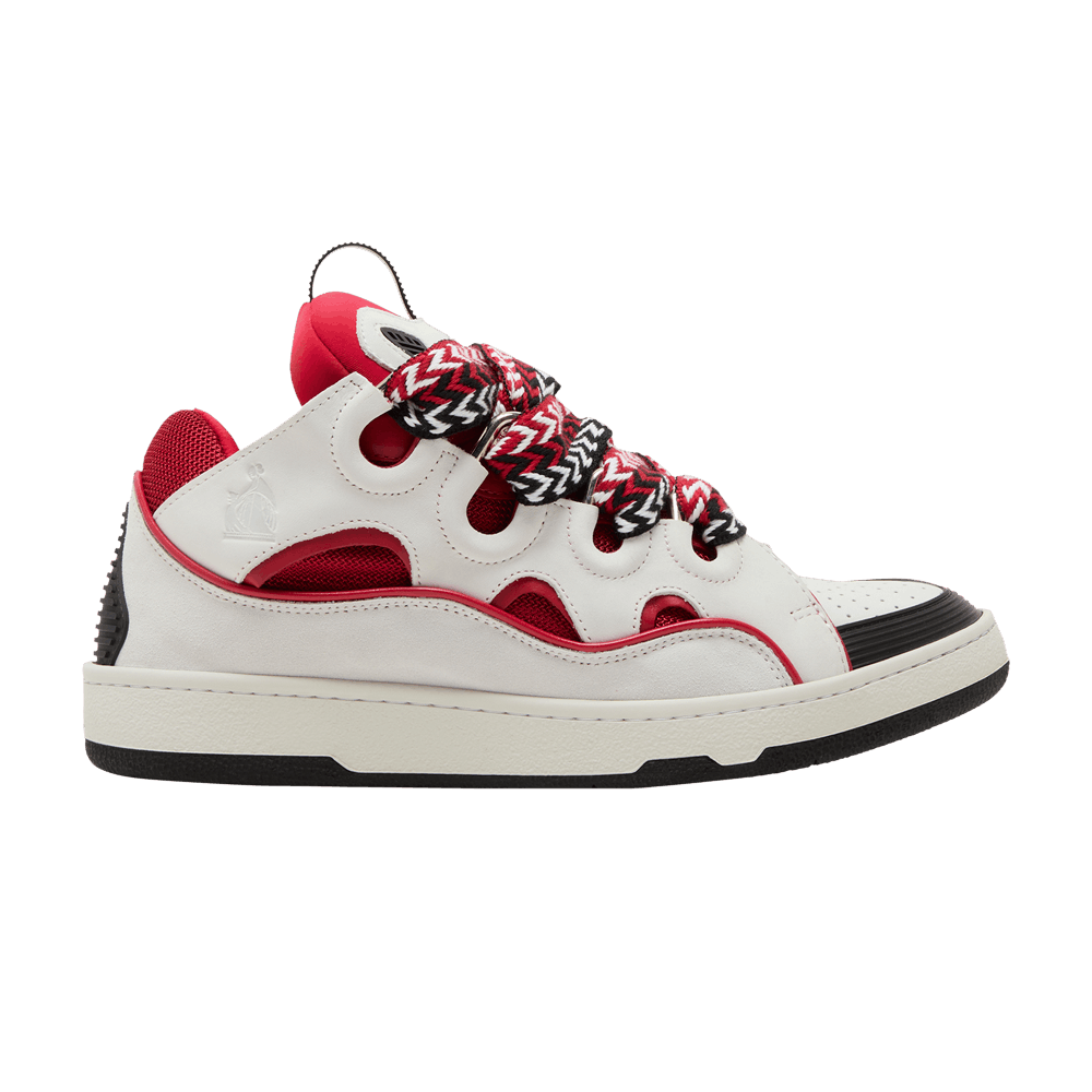 LANVIN SPORT マイク Lanvin Leather Curb White Grey Black Men's - FM-SKRK11-DRLX
