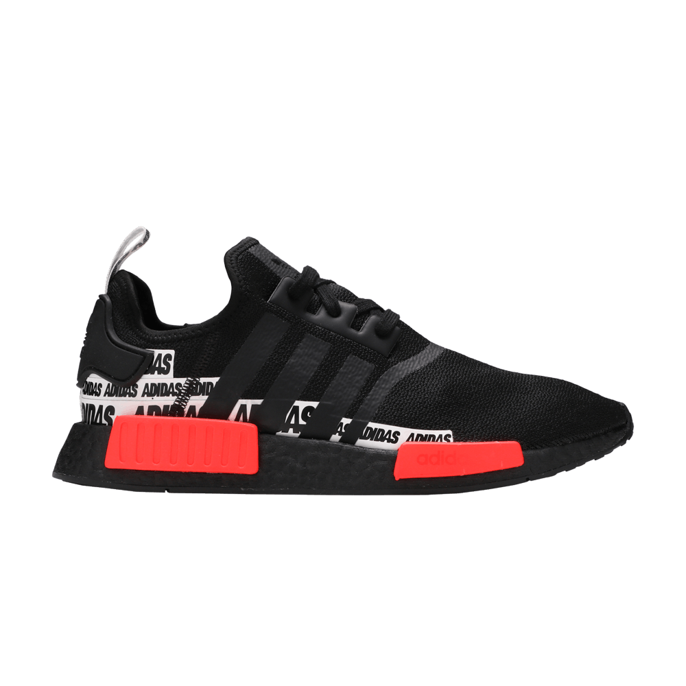 Buy adidas NMD_R1 'Wordmark Heel Stripe - Black Solar Red' - FX6794 | GOAT