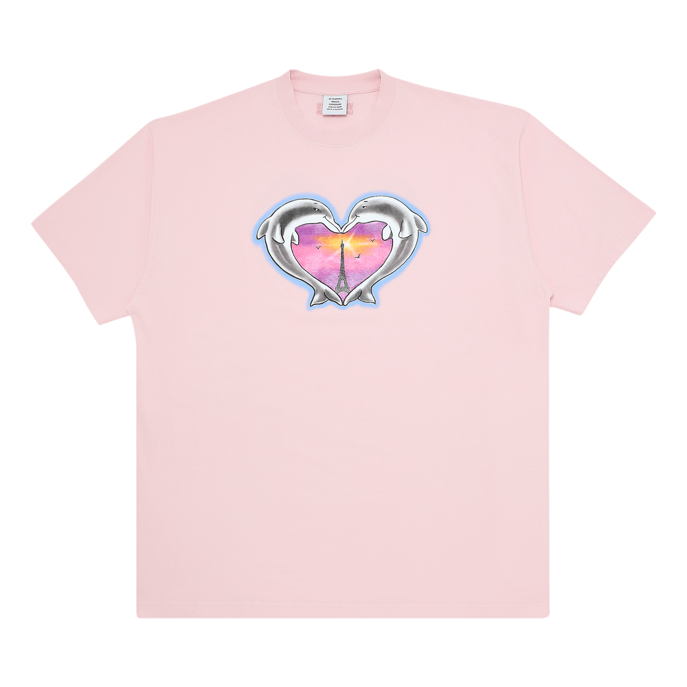 Buy Vetements Dolphins Heart Logo T-Shirt 'Baby Pink Buy Vetements Dolphins Heart Logo T-Shirt 'Baby Pink